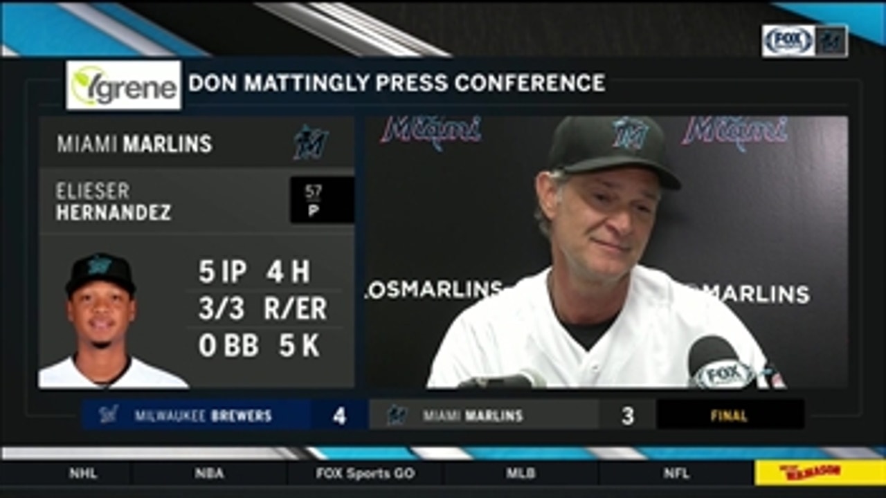Don Mattingly breaks down Marlins' loss to Brewers