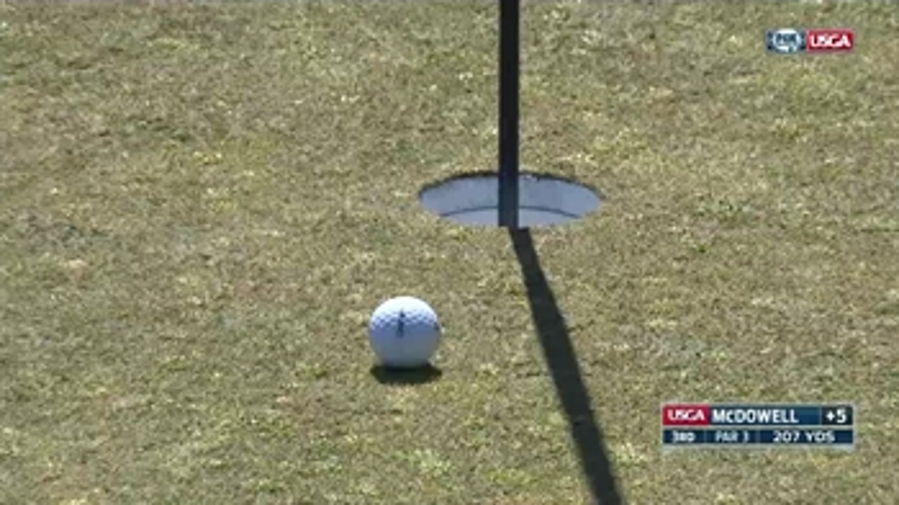 Graeme McDowell almost makes hole in one on 3 - 2015 U.S. Open highlight