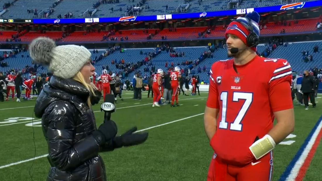 'Our defense played fantastic' — Josh Allen speaks with Lindsay Czarniak on the Bills' win vs. Panthers in Week 15
