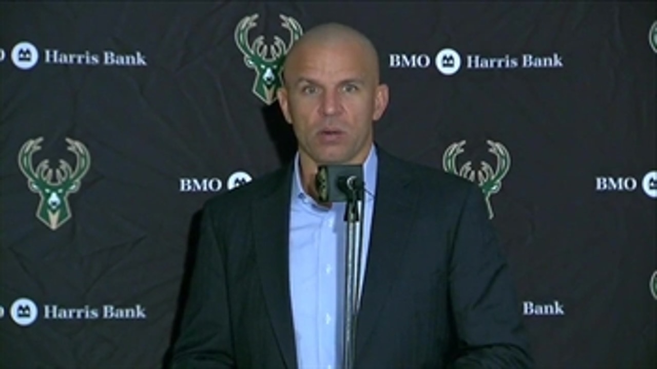 Coach Jason Kidd speaks about the Bucks' season-opening loss