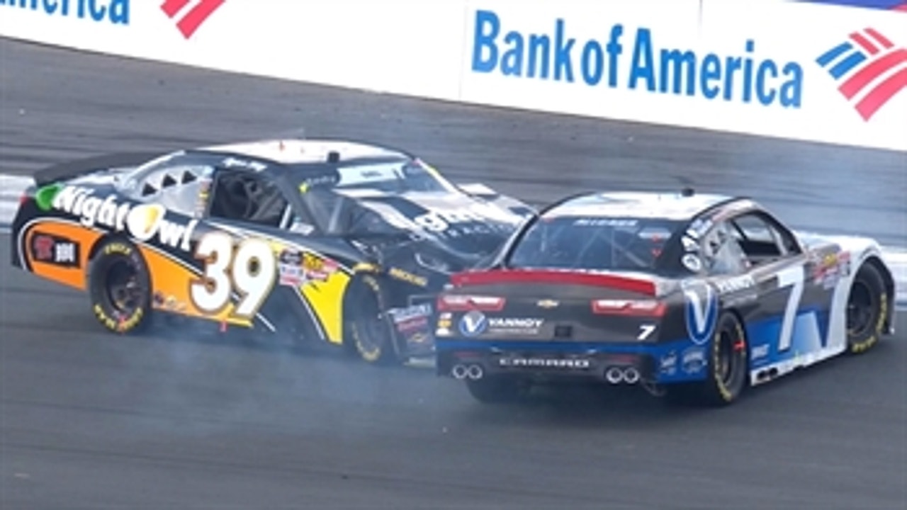 Ryan Sieg slams into Justin Allgaier at the Charlotte ROVAL | 2018 NASCAR XFINITY SERIES