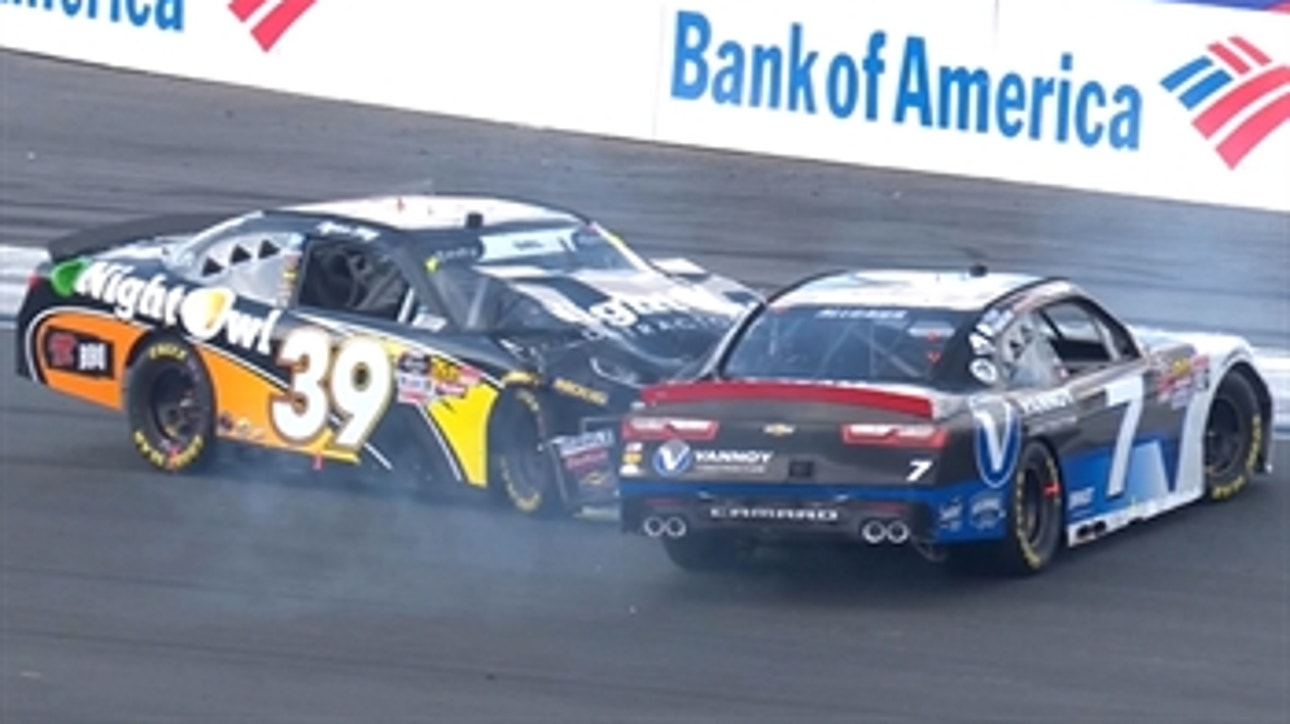 Ryan Sieg slams into Justin Allgaier at the Charlotte ROVAL ' 2018 NASCAR XFINITY SERIES