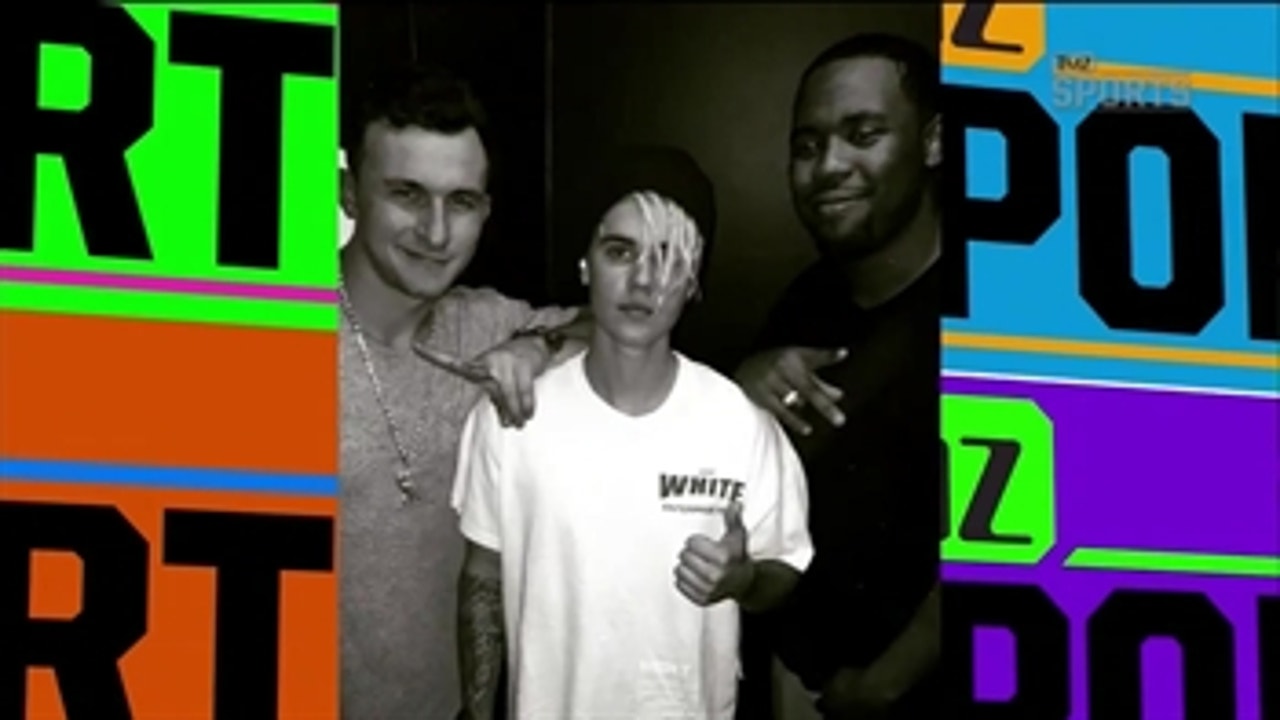 Johnny Manziel admires Justin Bieber's dreadlocks - 'TMZ Sports'