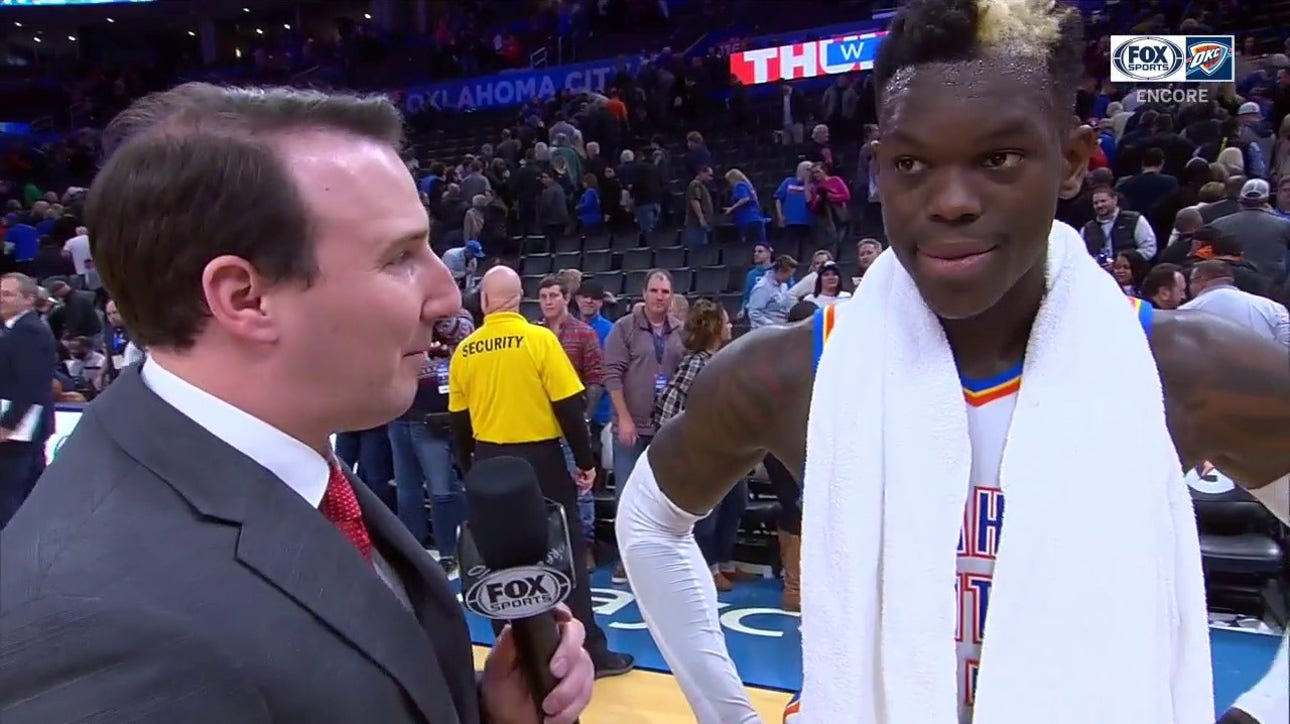 Dennis Schroder reacts after Thunder win against Grizzzlies on 12.18.2019 ' Thunder ENCORE