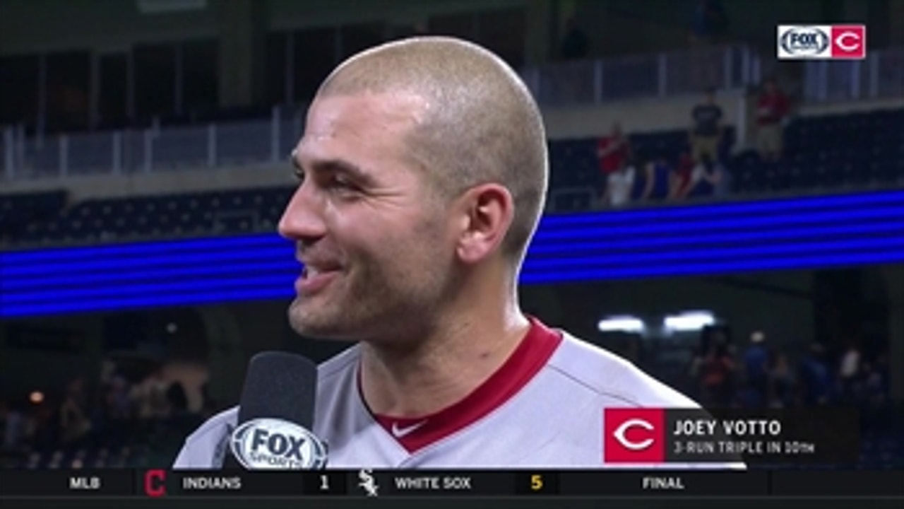 Joey Votto: 'You can't lead the league in triples stopping at second'