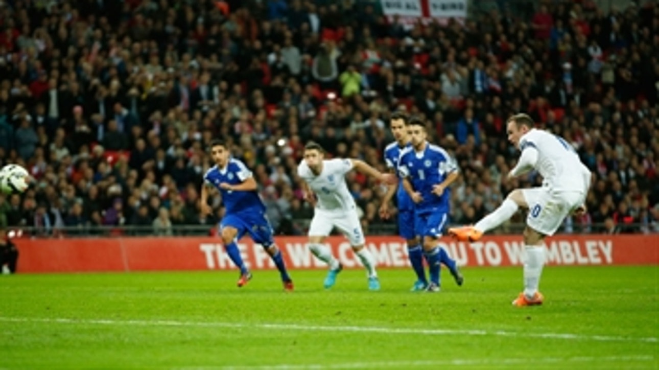 Rooney converts penalty, doubles England's lead