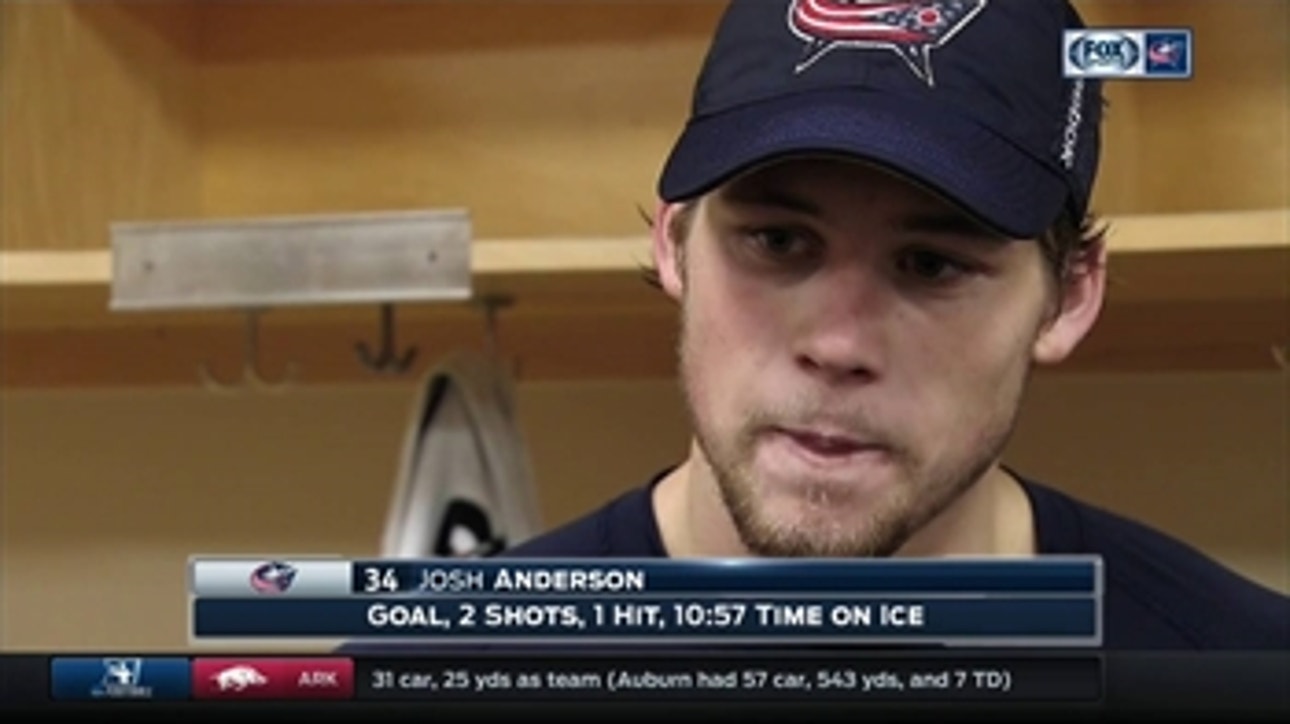 Josh Anderson sees Blue Jackets confidence improving