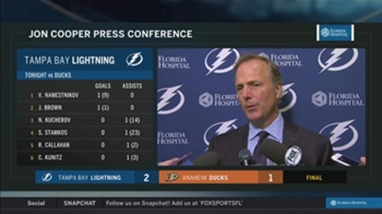 Jon Cooper impressed with Lightning's focus after sweeping road trip