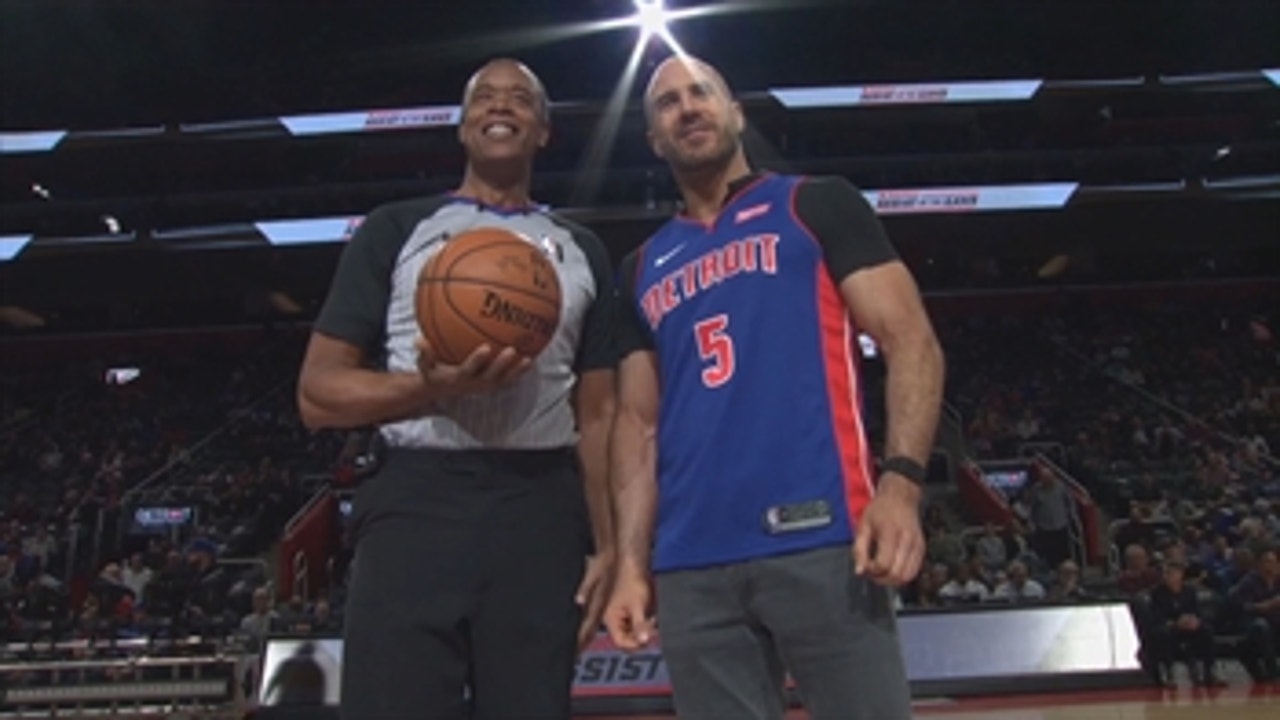 Cesaro at the Detroit Pistons game