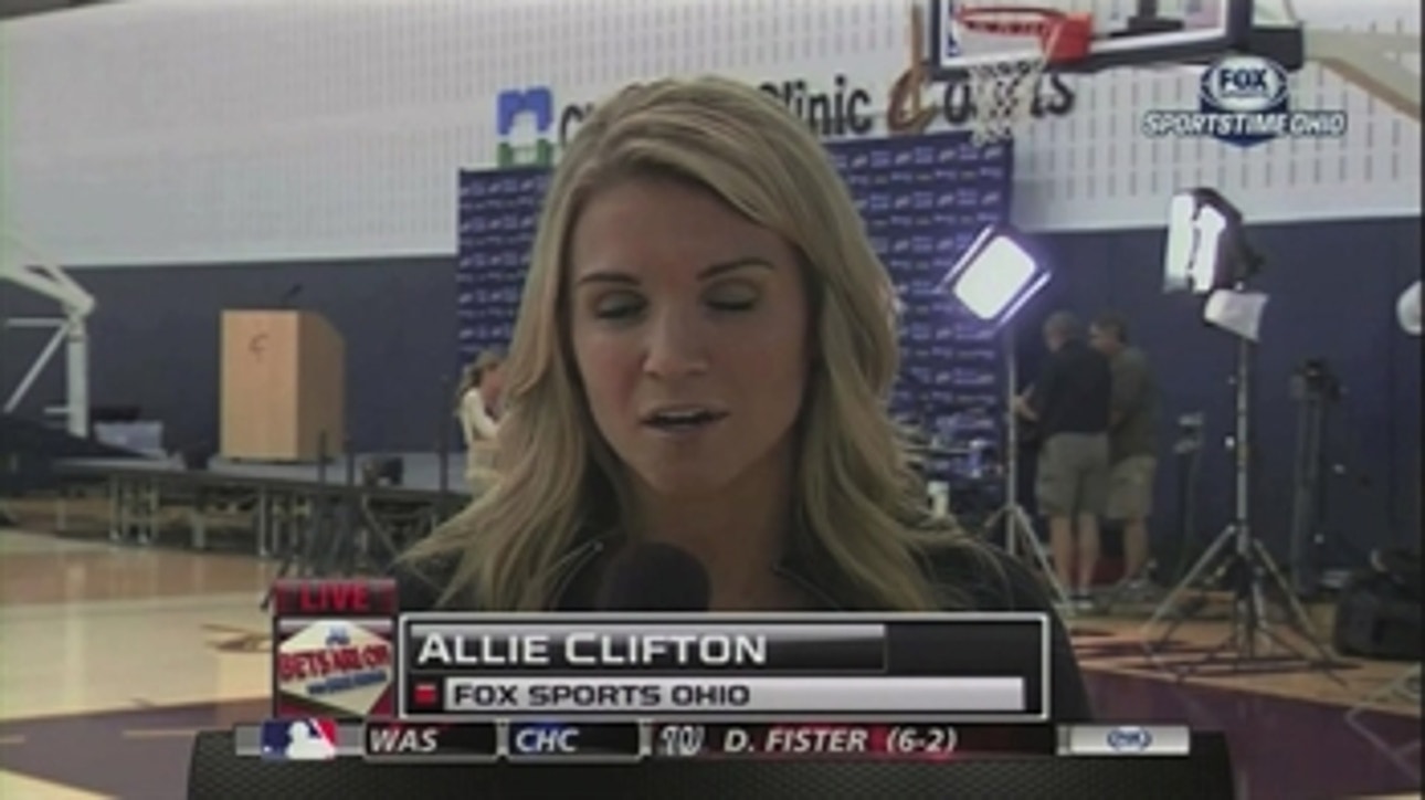 Allie Clifton reacts to the Cavs selecting Andrew Wiggins No. 1 overall