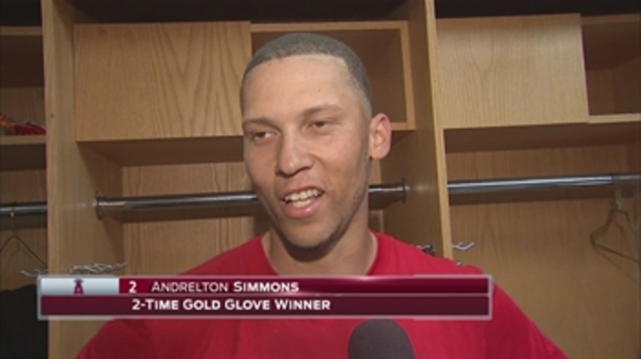 New Angel Andrelton Simmons makes his Cactus League debut