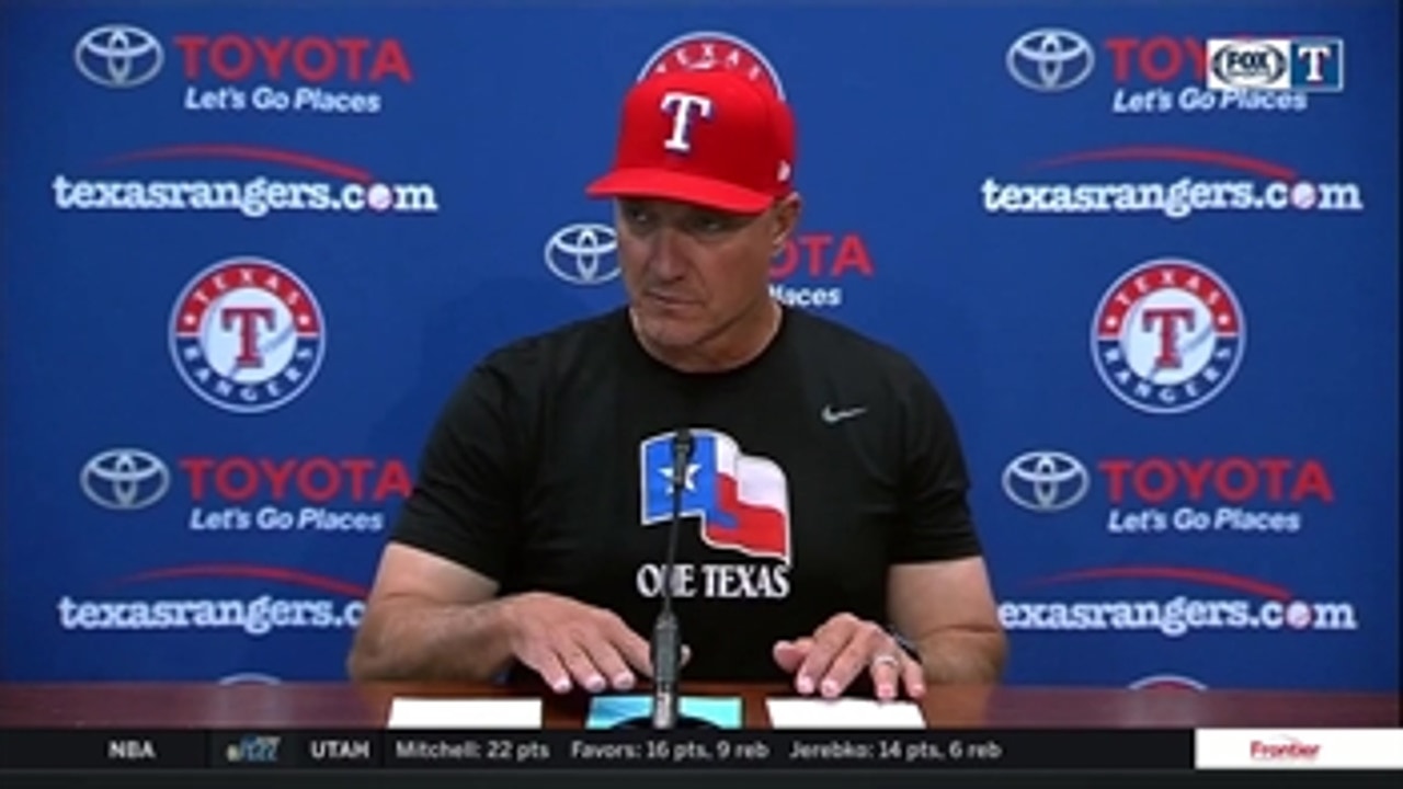 Jeff Banister talks about what he saw from Martin Perez in loss