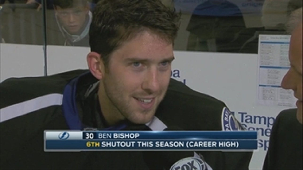 Lightning's Ben Bishop earns sixth shutout of season