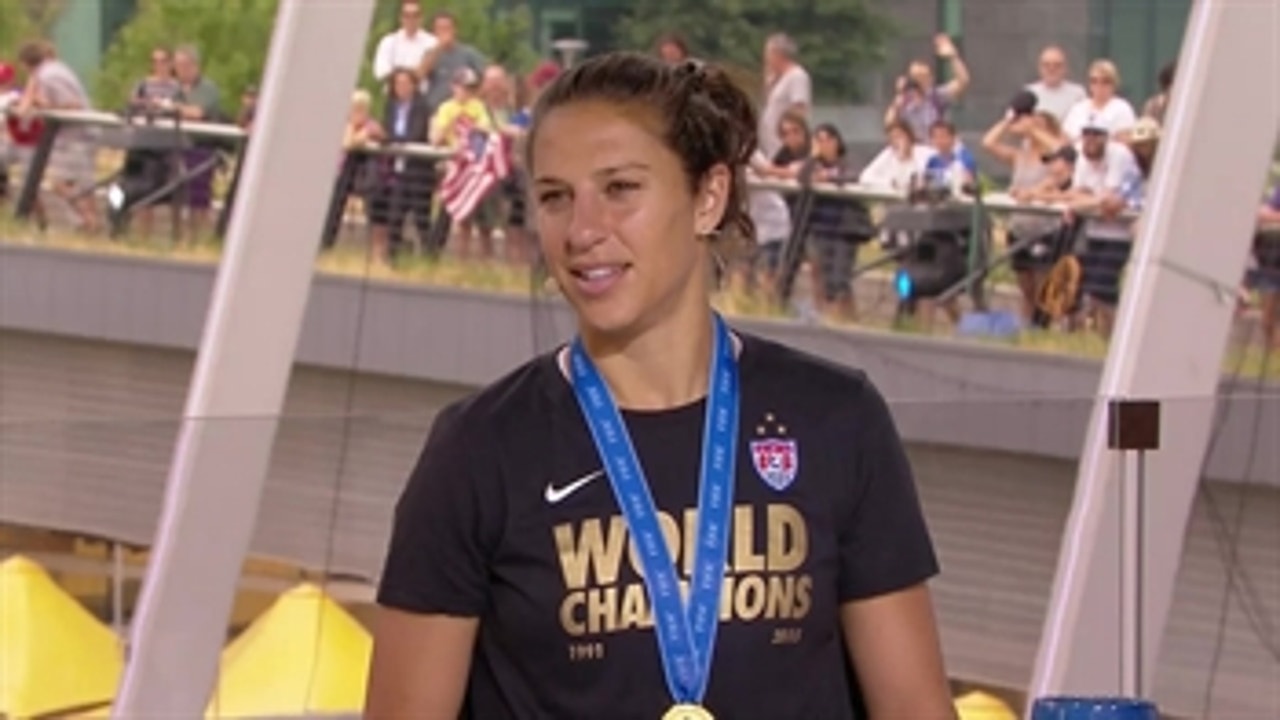 Carli Lloyd talks about her historic hat trick in the World Cup final