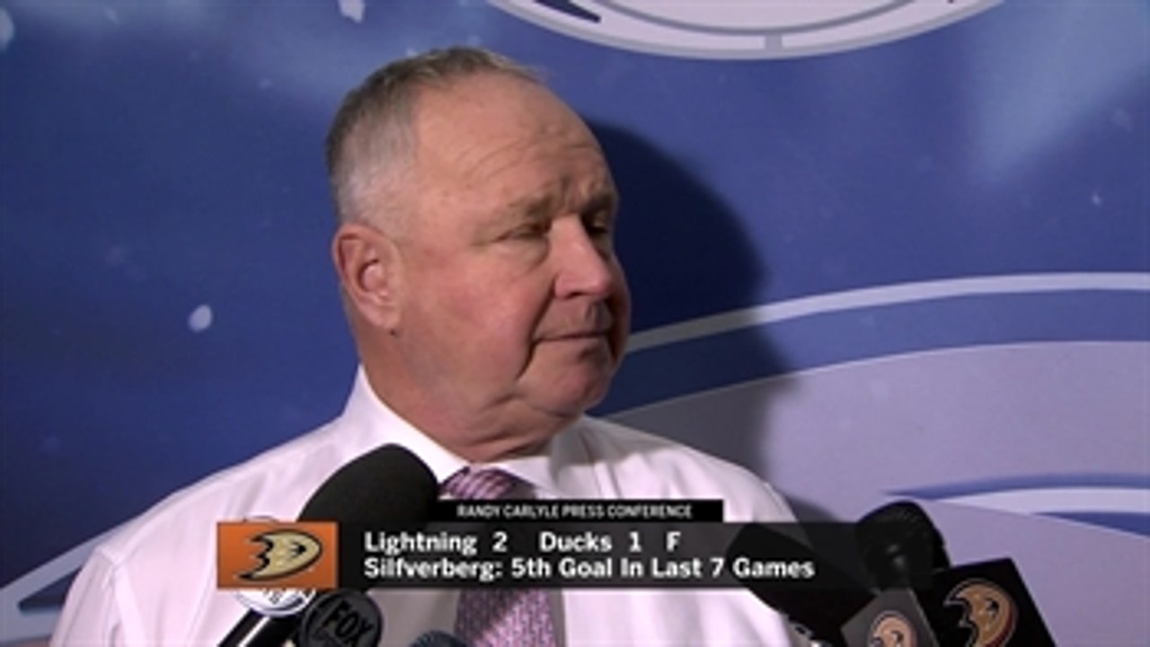 Randy Carlyle on the Ducks 2-1 loss to the Lightning