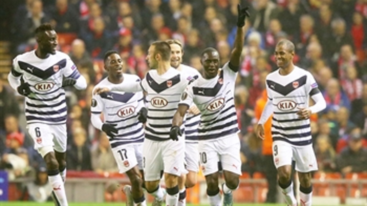 Saivet stunning free kick gives Bordeaux lead in Liverpool ' 2015-16 UEFA Europa League Highlights