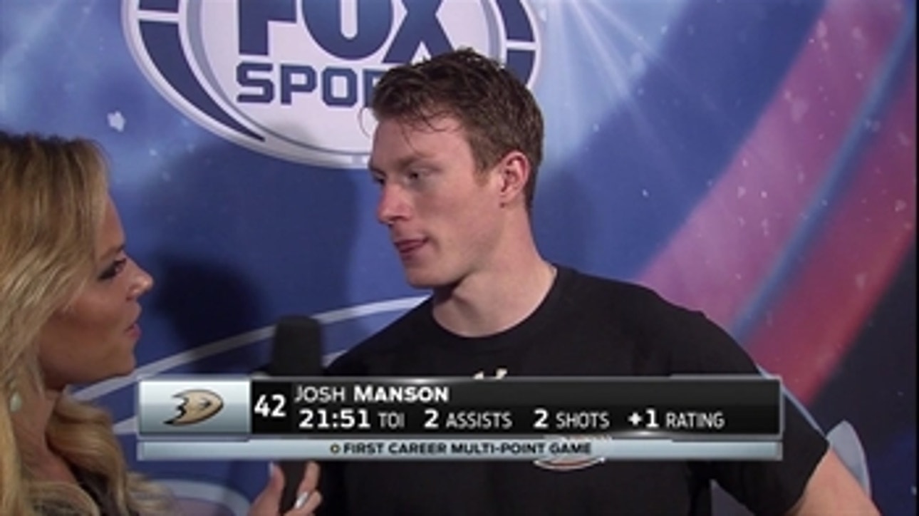 Ducks' Josh Manson records two assists in 7-1 win over New Jersey