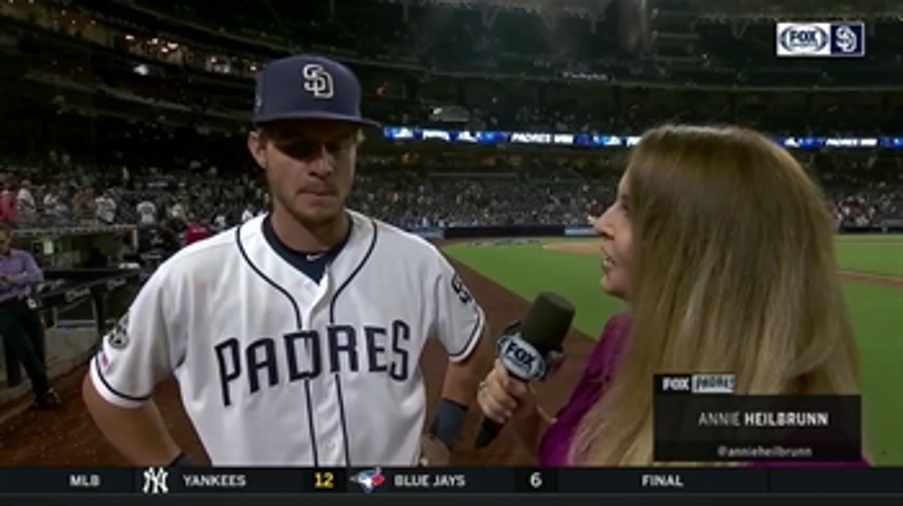 Wil Myers talks after 9-3 win over Rockies