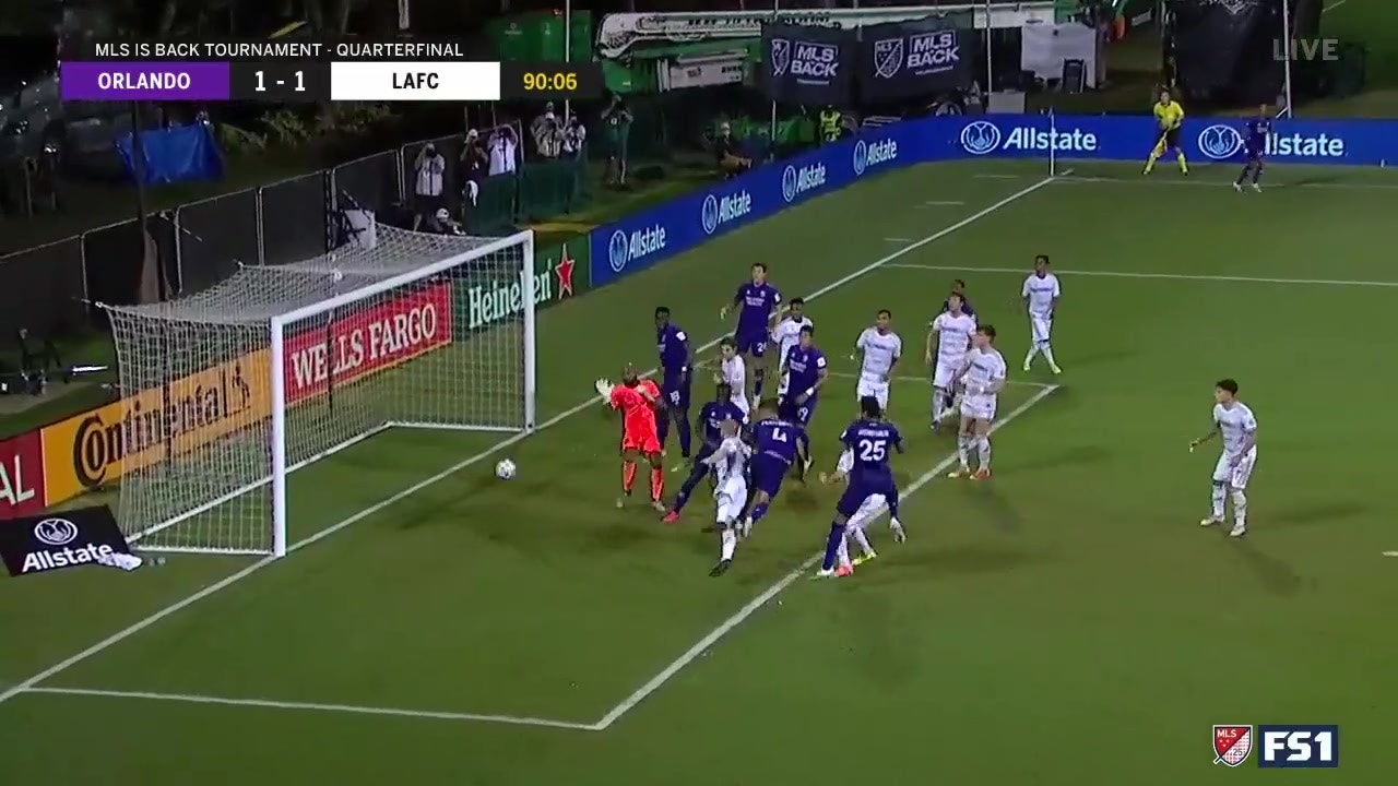 Orlando's João Moutinho scores off a corner in the 90th minute to tie LAFC in quarterfinals