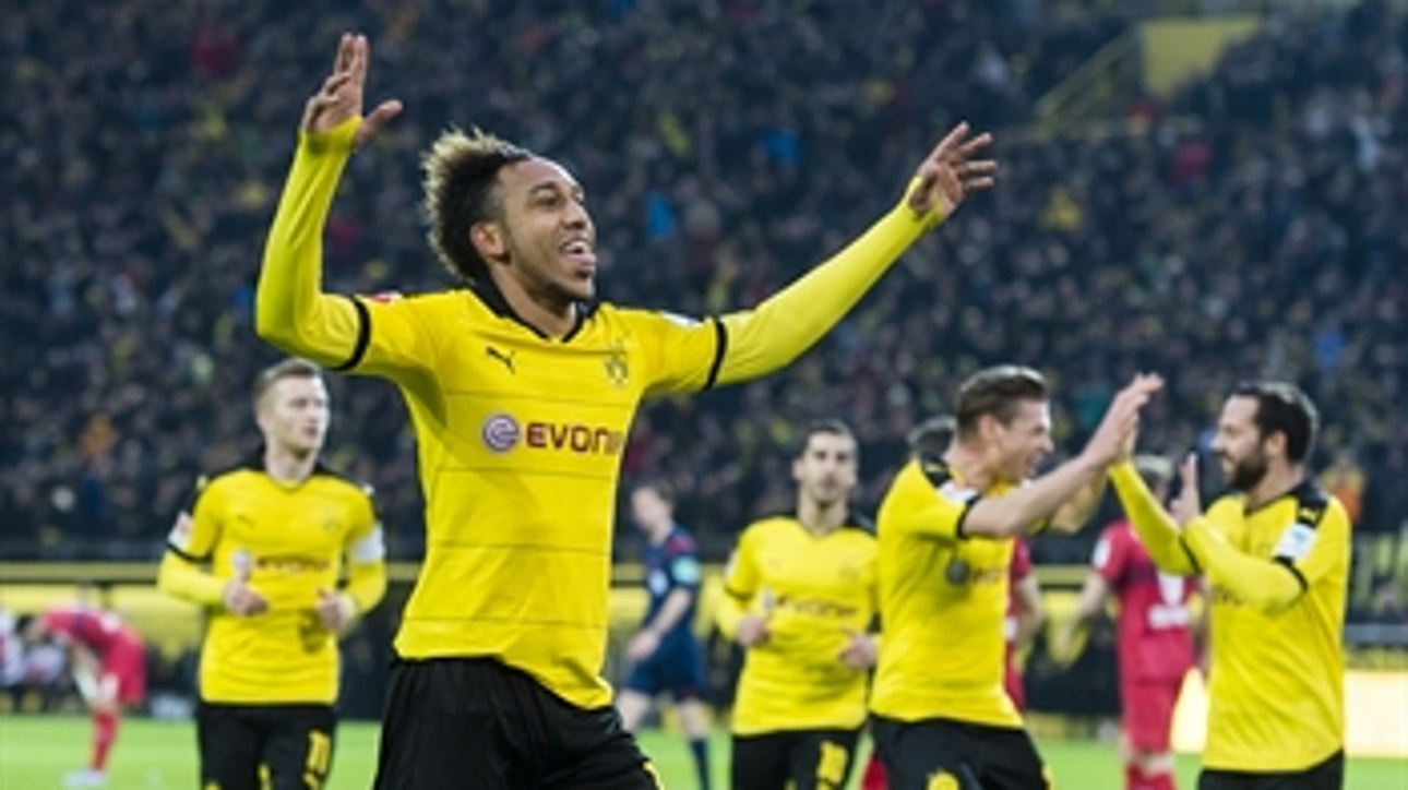 Aubameyang late goal seals Dortmund win over Stuttgart ' 2015-16 Bundesliga Highlights