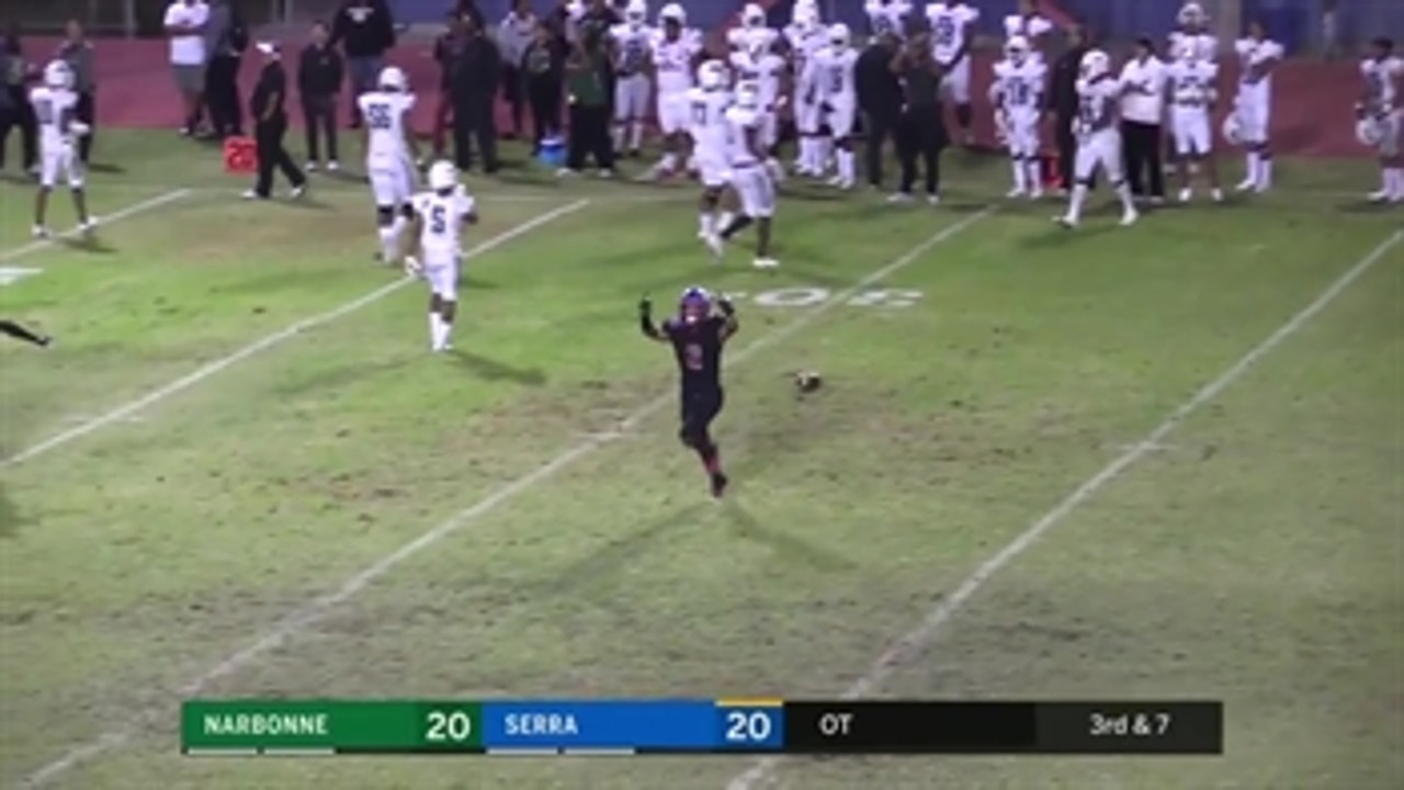 Week 4: Lavon Bunkley saves the day for Serra with overtime interception