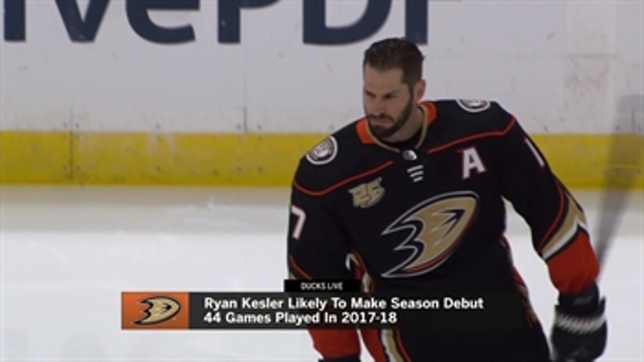 Ryan Kesler set to make season debut with Ducks