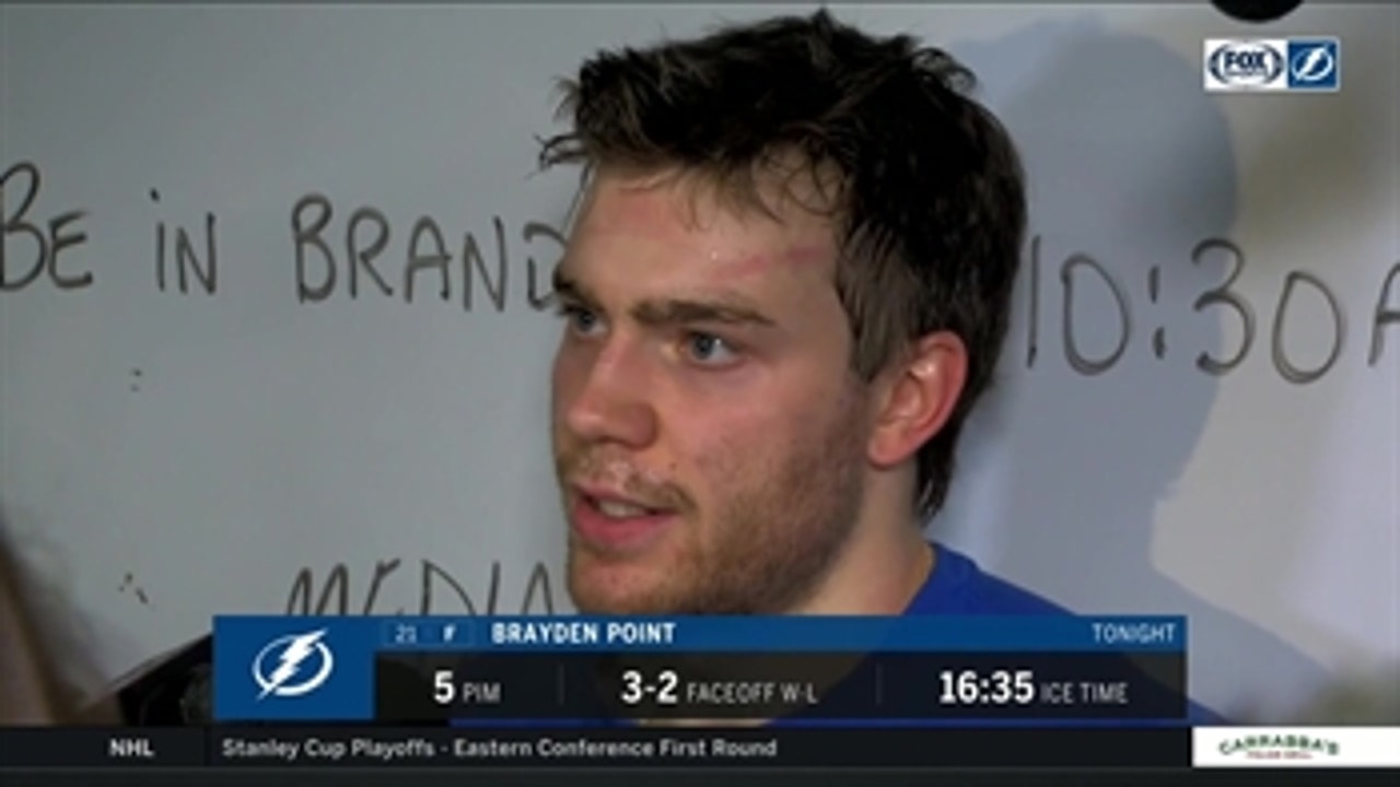 Brayden Point on Lightning's Game 2 loss: 'We can't look back'