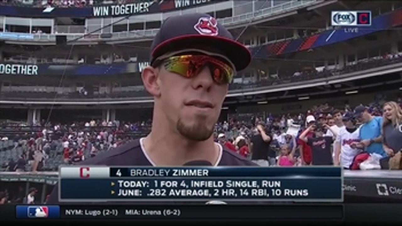 Bradley Zimmer discusses base running, says little things lead to wins