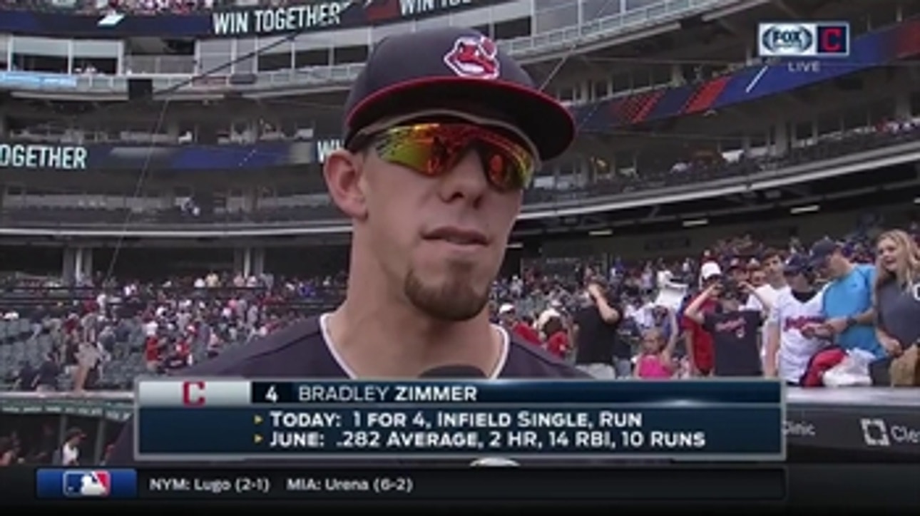Bradley Zimmer discusses base running, says little things lead to wins