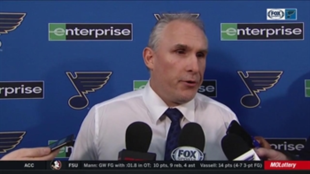 Berube frustrated with Blues' effort in second period against Senators