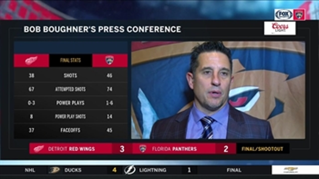 Bob Boughner liked how Panthers played in shootout loss