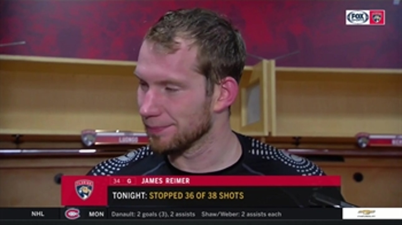 Panthers G James Reimer on his 36-save effort vs. Red Wings