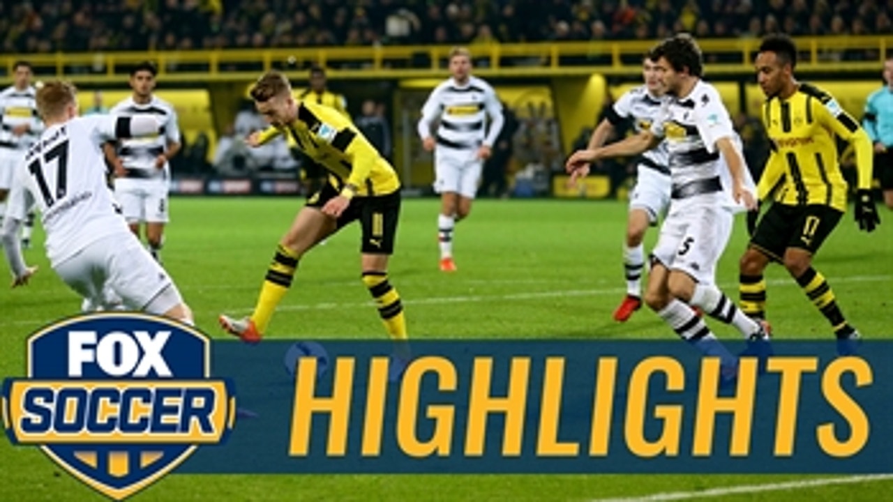 Aubameyang gets brace after great backheel assist from Reus ' 2016-17 Bundesliga Highlights