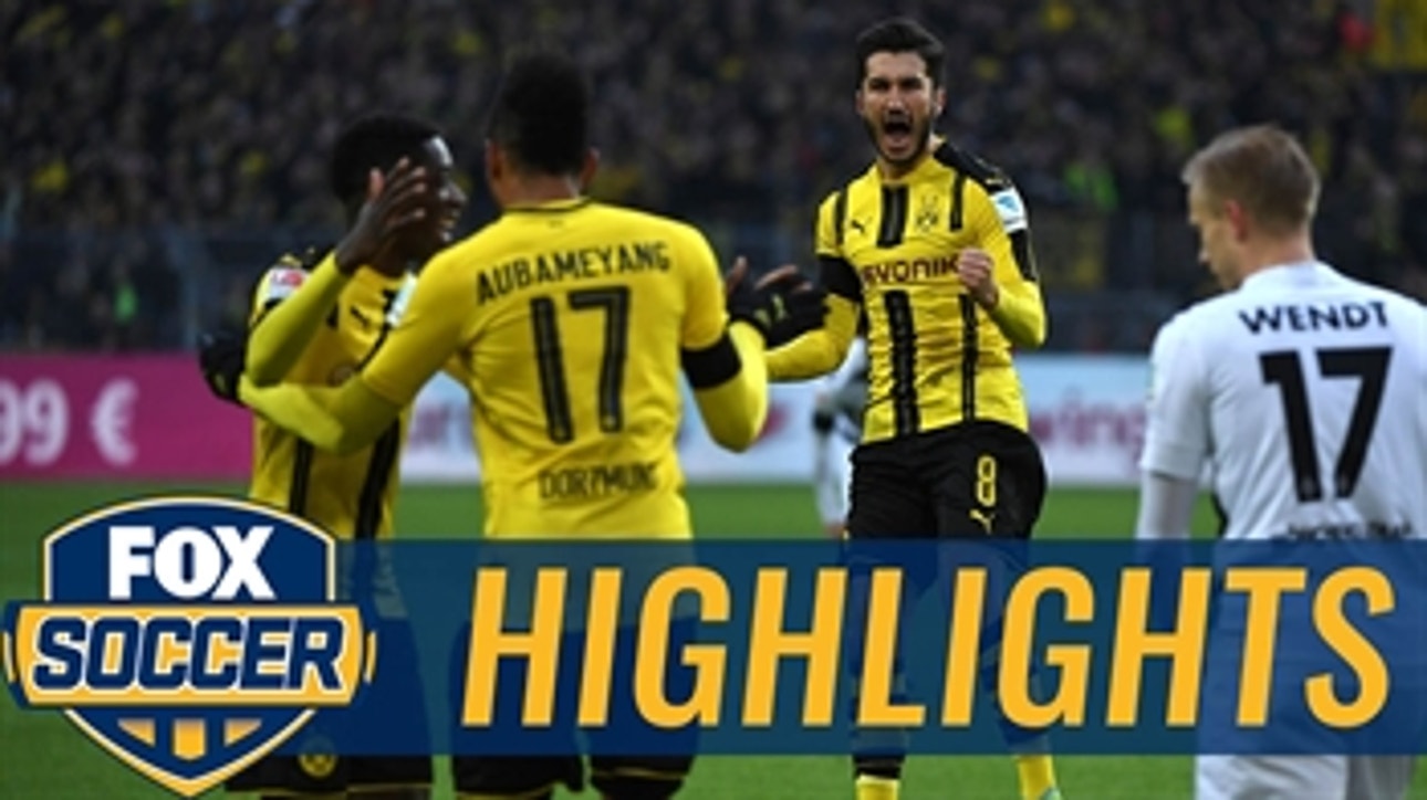 Aubameyang fires in the equalizer for BVB vs. Gladbach ' 2016-17 Bundesliga Highlights