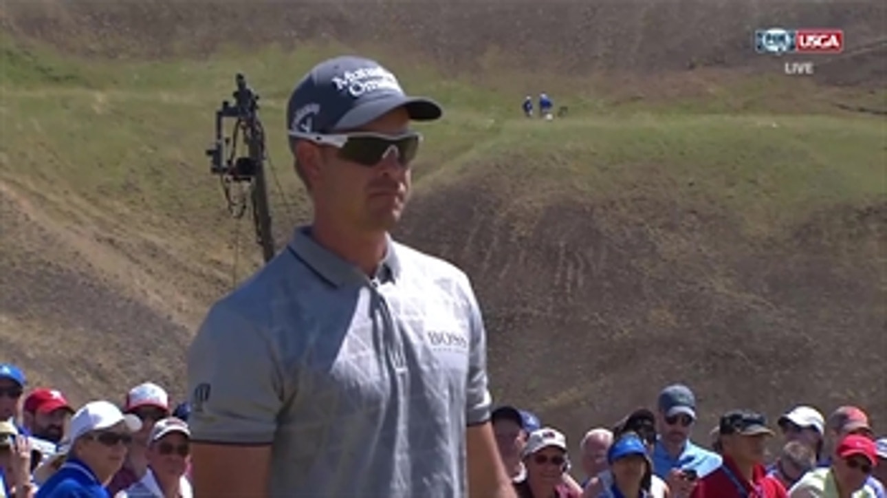 Fans yell 'We love Swedish Fish' while Stenson tees off - 2015 U.S. Open Highlights