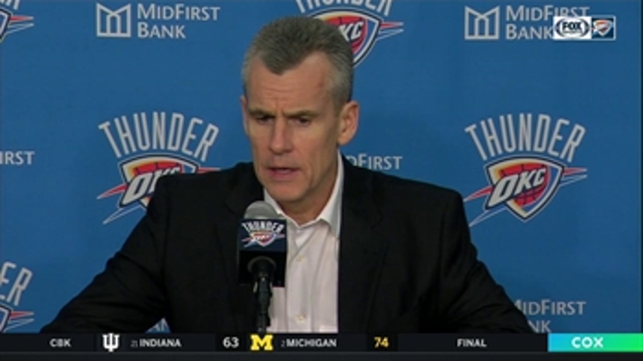 Billy Donovan on the OKC Bench in loss to Washington