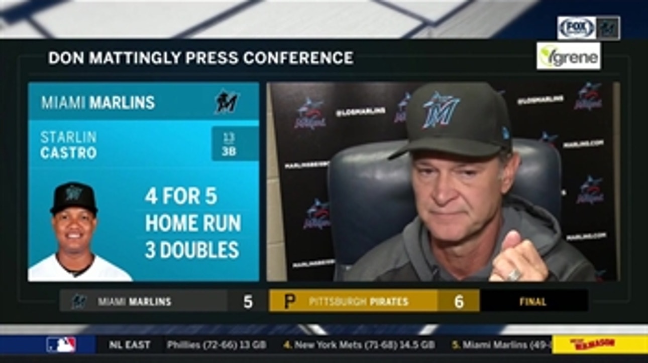 Don Mattingly breaks down Marlins' walk-off loss, Starlin Castro's outstanding night at the dish