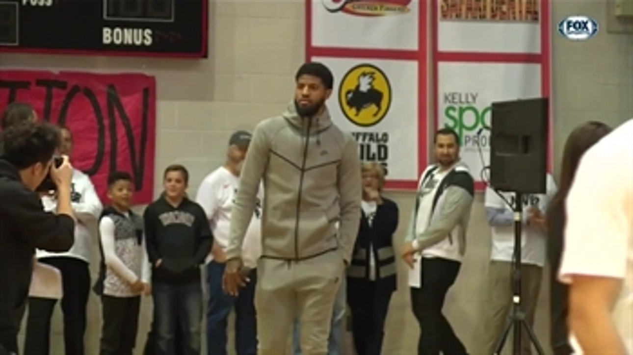 PG Shows up to a local school with the PG2 Shoe ' Thunder Insider