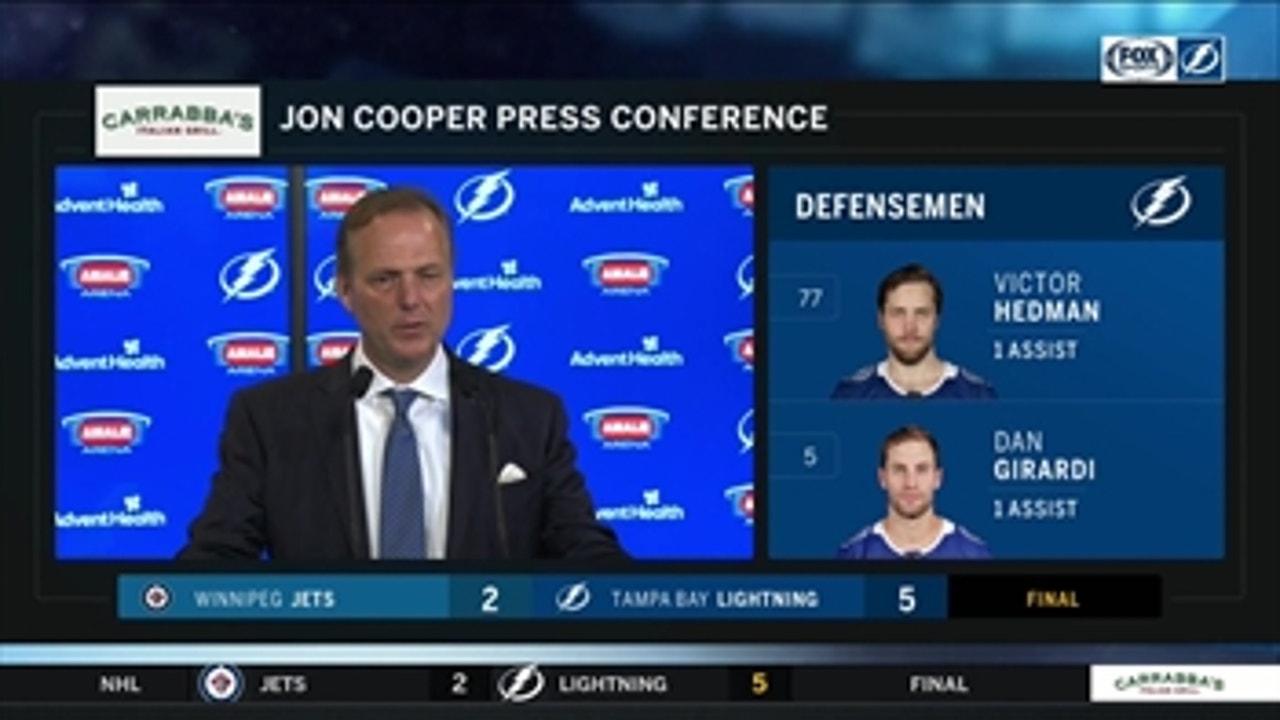 Jon Cooper on Bolts' win: 'Every game you play to win it'