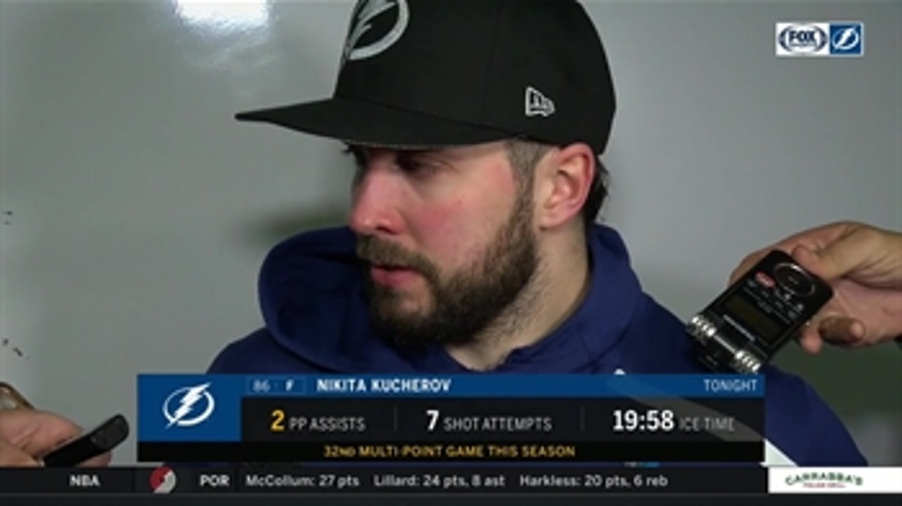 Nikita Kucherov on what clicked for Lightning vs. Jets after tallying his 108th point this season