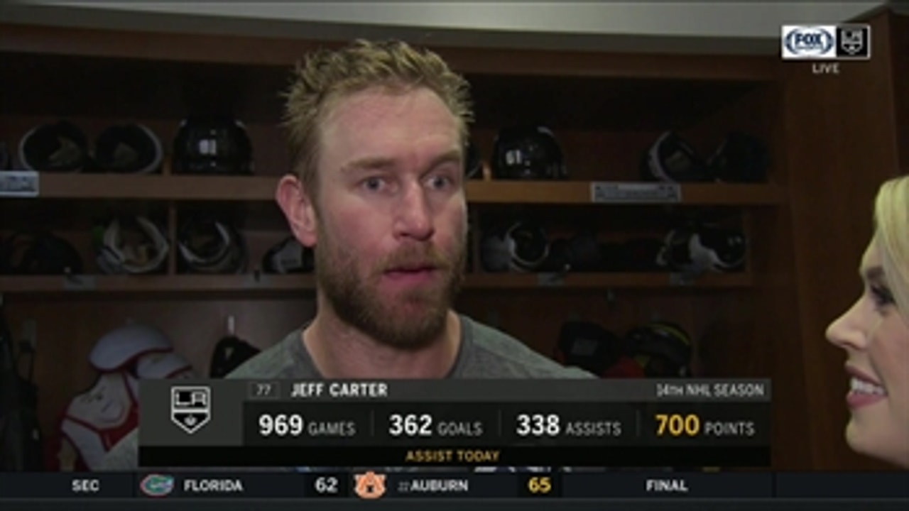 Jeff Carter proud of picking up 700th career point