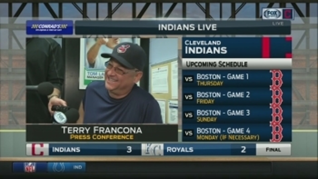Terry Francona had something important to do before he and the Indians headed home