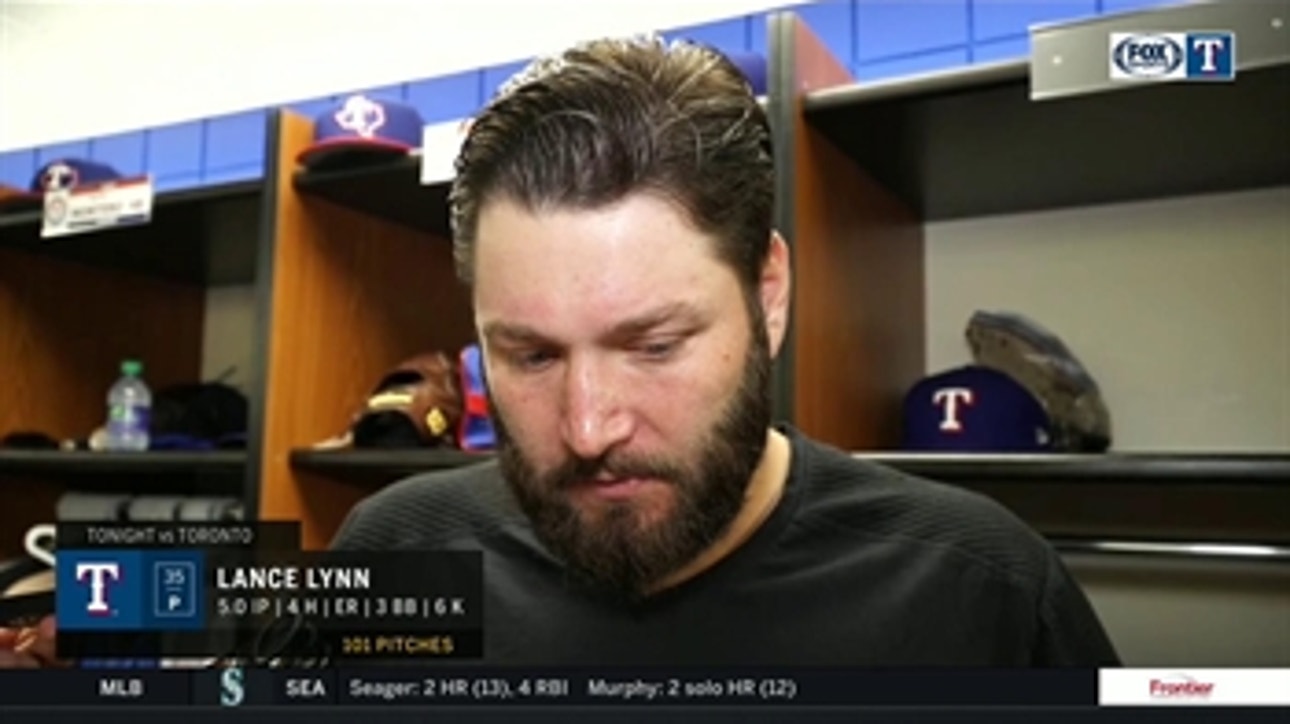 Lance Lynn: 'Can't worry about anything except trying to make the next pitch' ' Rangers Live