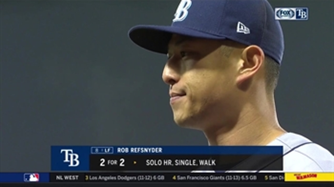 Rob Refsnyder attributes tonight's win to LHP Blake Snell