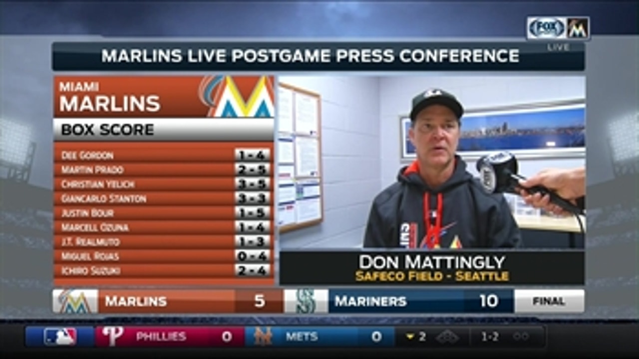 Don Mattingly breaks down big loss in Seattle
