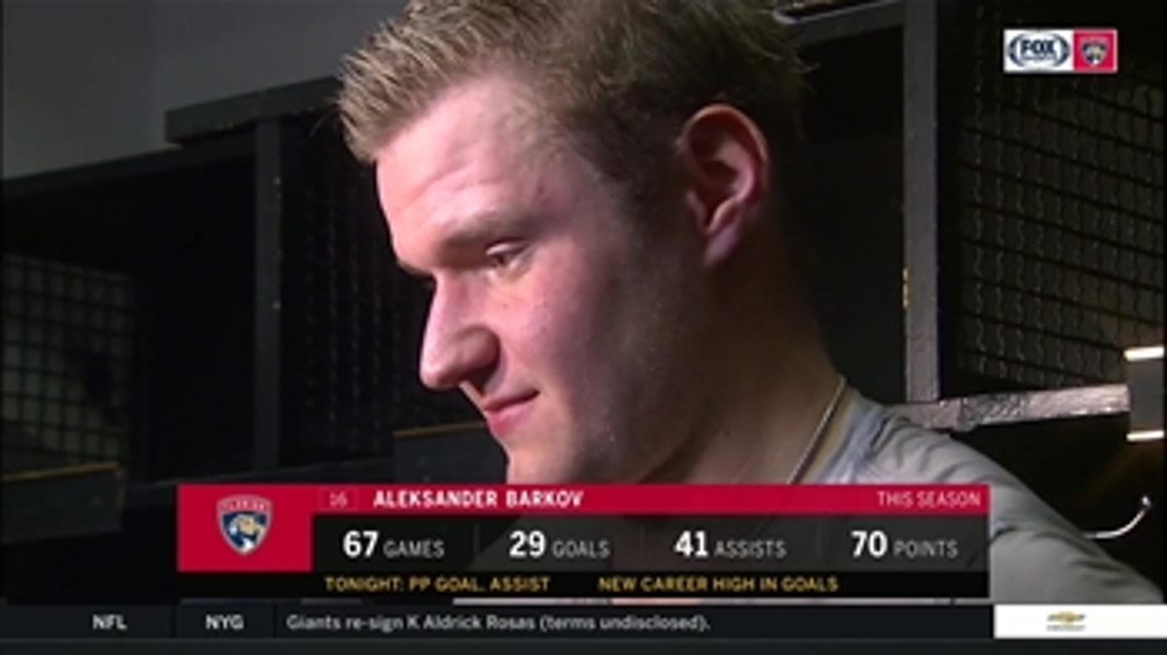 Aleksander Barkov: 'we were just 30 seconds away from a perfect, 60-minute game'