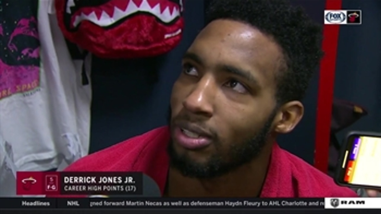 Derrick Jones Jr. says his mindset is to be an active player that helps Heat get wins
