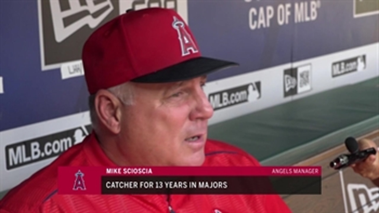 Mike Scioscia excited about his catchers handling tough pitching situation