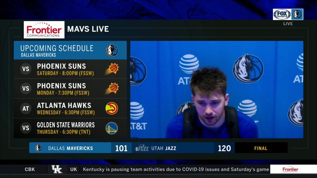 Luka Doncic on the loss to Utah: 'Terrible'