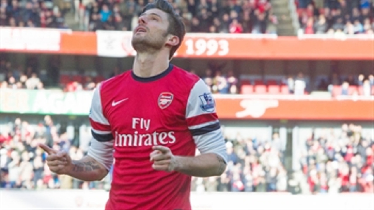 Olivier Giroud brace gives Arsenal 4-1 lead
